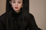 Zhao Liying's dark and charming photo with double ponytails