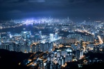香港摩天大樓夜景圖片電腦壁紙