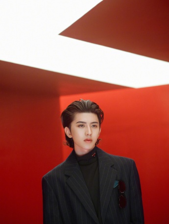Cai Xukun's handsome photo with big back, head and side face