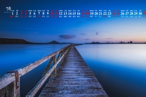 Beautiful artistic conception scenery desktop calendar wallpaper for July 2021