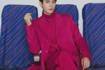 Gong Junmei handsome photo in red suit
