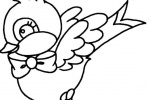 Bird simple drawing picture