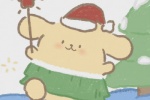 布丁狗戴圣诞帽头像
