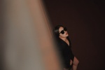 歐陽娜娜黑色吊帶性感夜拍寫真