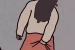 挠屁股女版表情包（蝴蝶结）