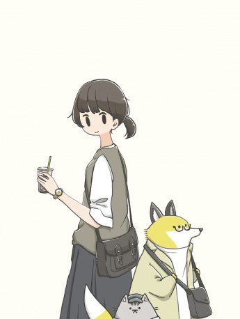 卡通人物清新可愛手機壁紙