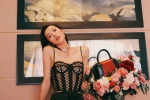 Liu Wen tall figure sexy suspender photo