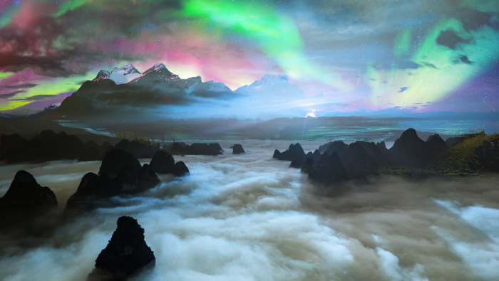 Aurora scenery HD picture desktop wallpaper