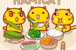 哈咪猫端午节卡通插画手机壁纸