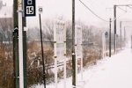 Japanese railway track snow scenery mobile wallpaper