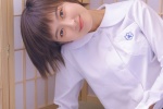 Japanese style sexy home photo of beauty in college uniform