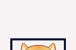 Cute cartoon Shiba Inu hand drawn picture mobile wallpaper