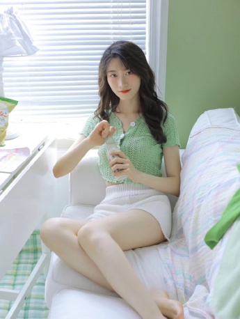 Charming beauty model sexy long legs sexy sofa photo