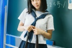 High school beauty graduation season beautiful uniform photo