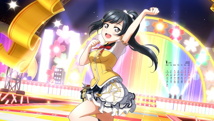 2022年1月Love Live!桌面日历壁纸