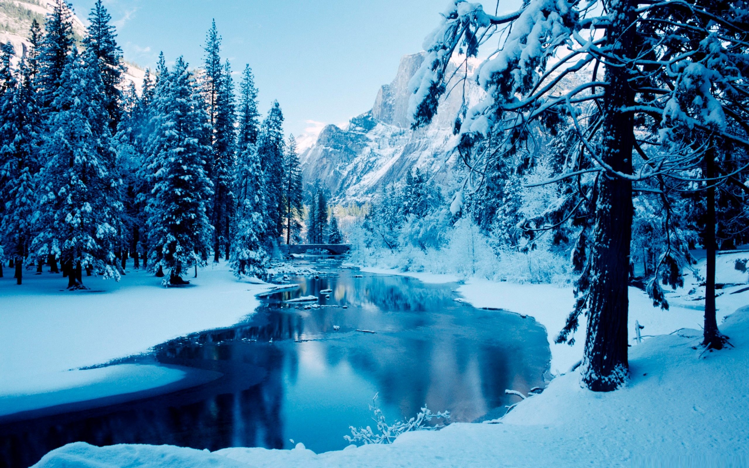 安静冬日雪景桌面壁纸 安静雪景高清壁纸 三千图片网