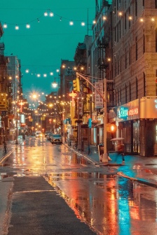 Night falls neon light and shadow scenery mobile wallpaper