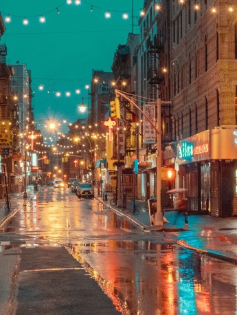 Night falls neon light and shadow scenery mobile wallpaper