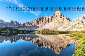 Spectacular natural scenery HD calendar wallpaper for December 2021