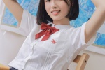 Pure beauty mm student girl sexy classroom uniform photo