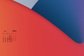 April 2021 minimalist creative desktop calendar wallpaper