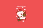 Akita-kun Christmas cartoon pictures desktop wallpaper