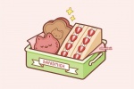Small fresh and cute snack illustration mobile wallpaper