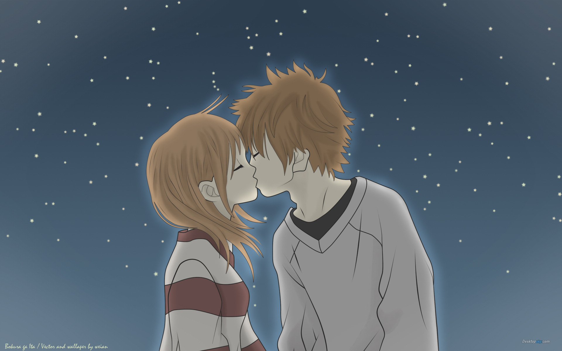 17++ Cute Couple Anime Desktop Wallpaper - Baka Wallpaper