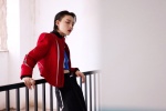 Li Sidani cool photo in red jacket