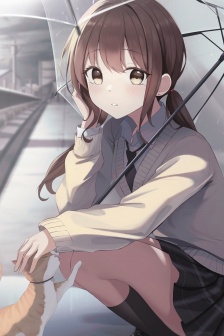 超級可愛的二次元少女手機壁紙