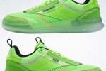 Reebok Los Angeles Salon co-branded green shoes displayed from multiple angles