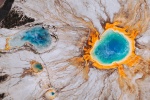 Yellowstone National Park Grand Prismatic Hot Springs Picture Desktop Wallpaper