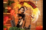 Partial details of the Shaman King Asakura Leaf figure