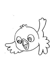Bird simple drawing picture