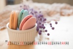 August 2021 delicious macarons desktop calendar wallpaper
