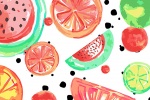 Fruit hand painted tile mobile wallpaper pictures