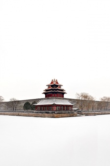 Forbidden City Corner Tower First Snow HD Mobile Wallpaper
