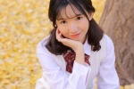 初秋户外美女学生妹唯美图片摄影