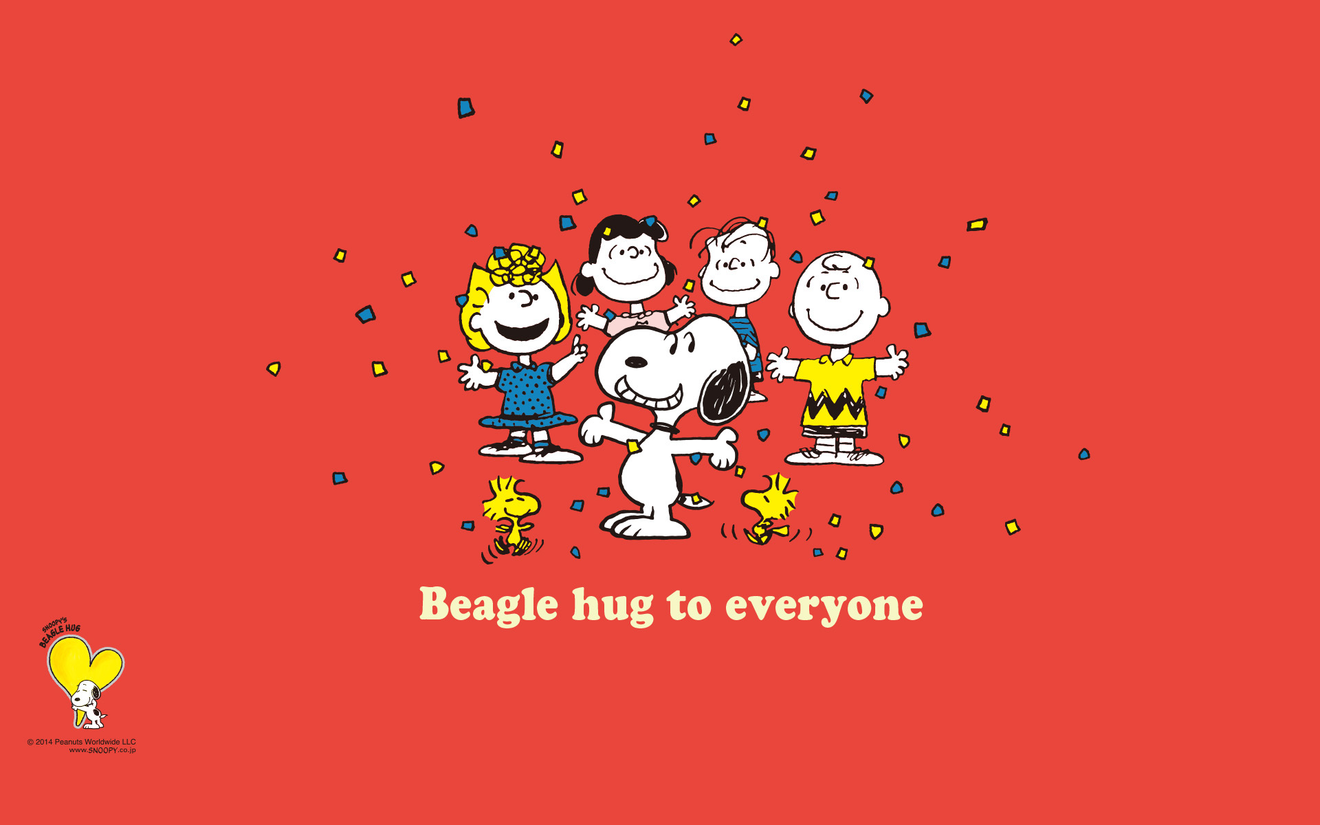 史努比官方Beagle Hugs纪念壁纸