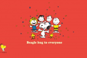 史努比官方Beagle Hugs纪念壁纸