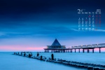 July 2021 Coast Pier Desktop Calendar Wallpaper