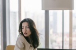 Liu Wen cool and sexy photo in simple and neat suit