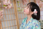 Short hair kimono beauty pictures desktop wallpaper