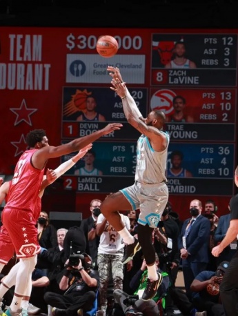 NBA All-Star Game James' jump shot HD pictures