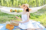 Fresh summer straw hat beauty wallpaper picture
