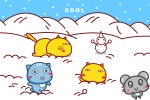 Hami cat winter cartoon picture desktop wallpaper