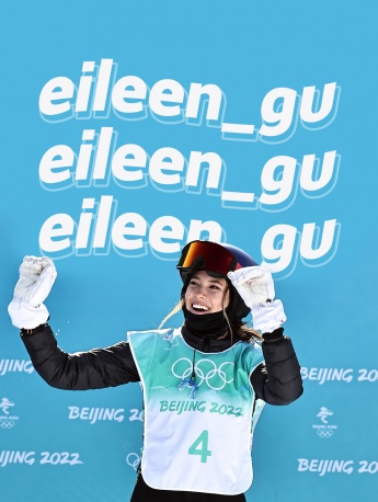 Gu Ailing theme creative mobile wallpaper