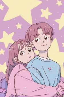 Girly Heart Cartoon Cute Couple Mobile Wallpaper Pictures