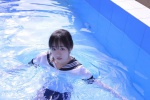 夏日泳池美女清新性感藍主題寫真