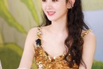 Zhao Liying glamorous and sexy photo in gilt dress